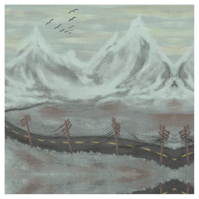 Desolate Road Fabric (Close Up)