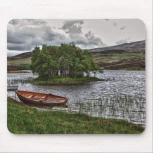 Desolated boat landscape mouse mat