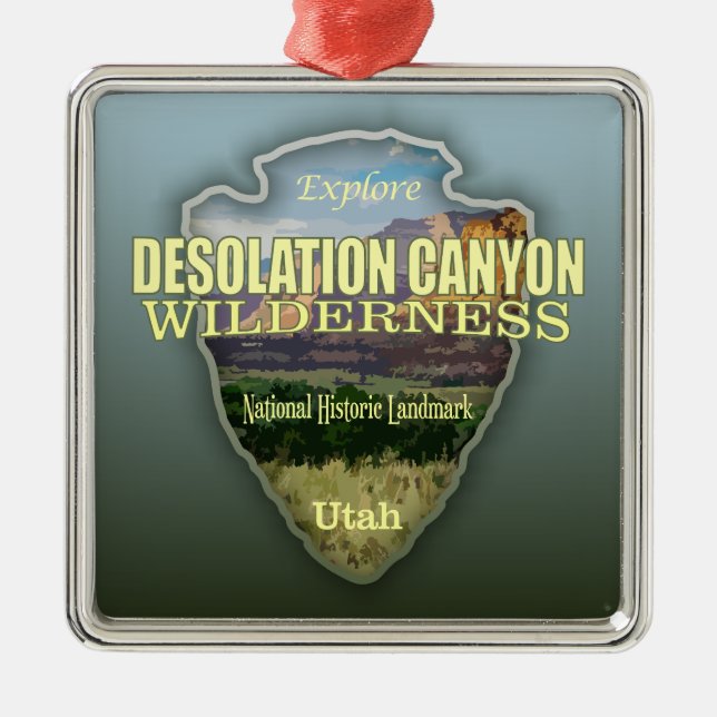 Desolation Canyon WA (arrowhead) Metal Tree Decoration (Front)