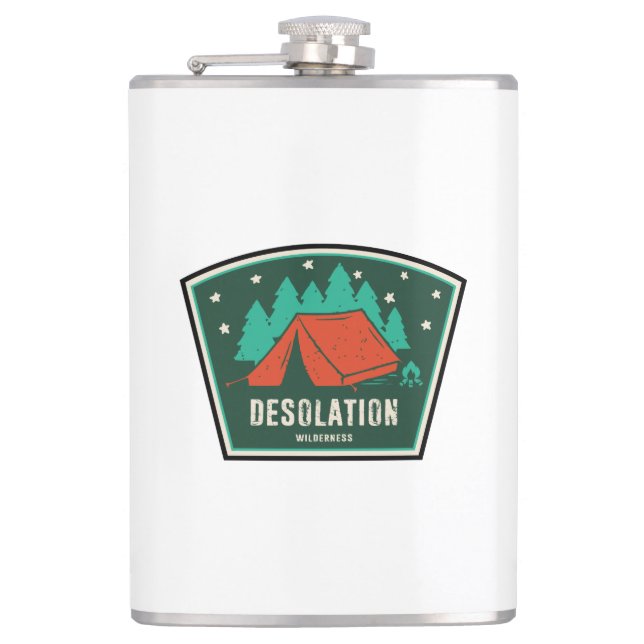 Desolation Wilderness California Camping Hip Flask (Front)