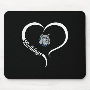 Desoto County Bulldogs Logo Half Heart Slogan Hs Mouse Mat