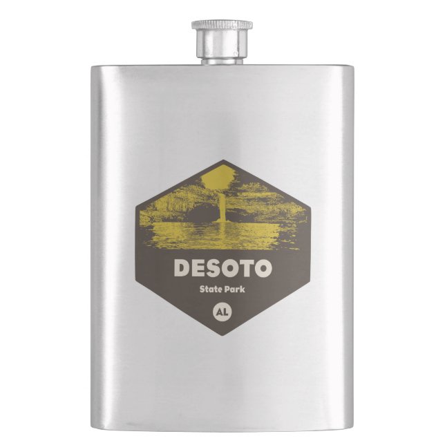 DeSoto State Park Alabama Hip Flask (Front)
