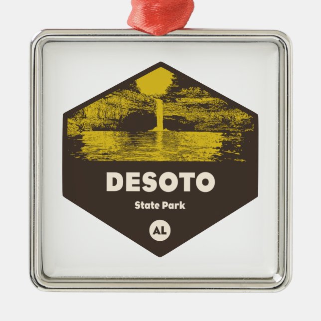 DeSoto State Park Alabama Metal Tree Decoration (Front)