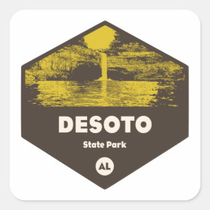 DeSoto State Park Alabama Square Sticker