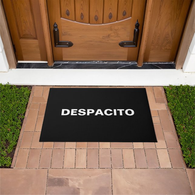 Despacito black white slowly in Spanish funny Doormat (Outdoor)