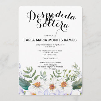 Despedida de Soltera invitation, En español Invitation