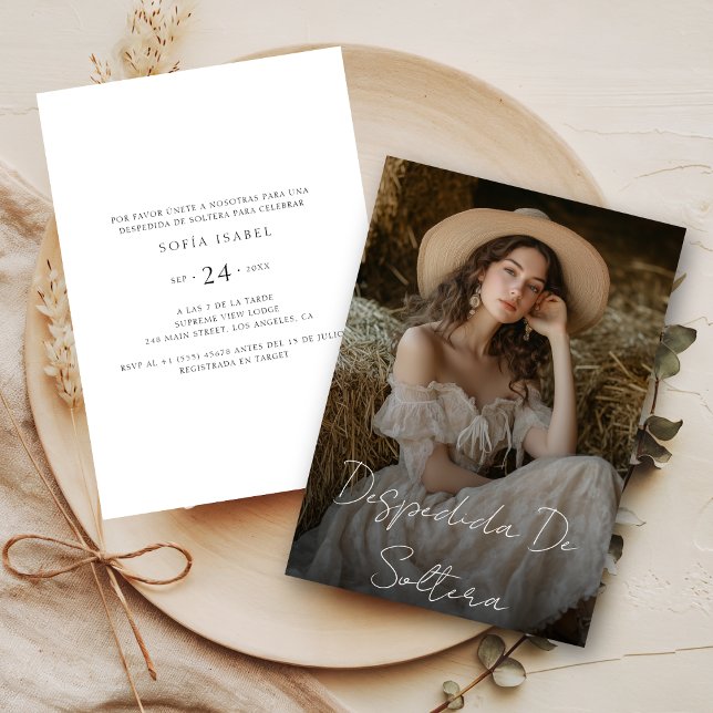 Despedida De Soltera Spanish Bridal Shower Photo Invitation (Creator Uploaded)