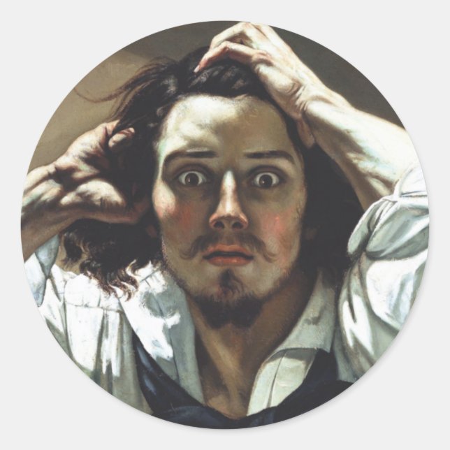 Desperate Man Classic Round Sticker (Front)