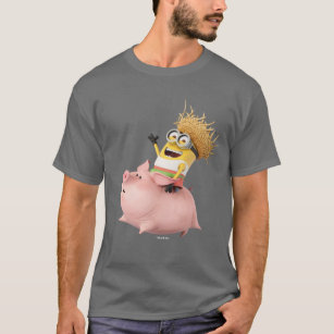 Despicable Me   Minion Dave Riding Pig T-Shirt