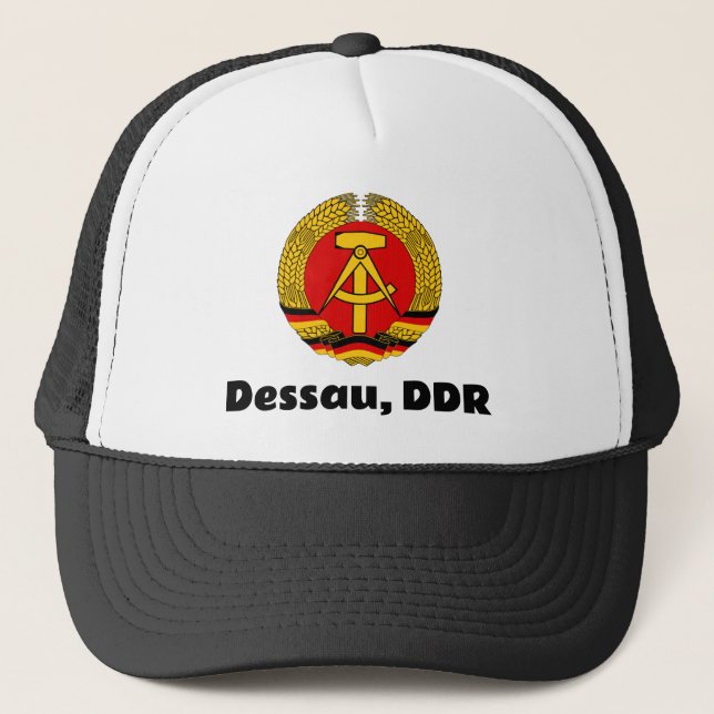 Dessau, DDR, Dessau, Germany (East German Ossi) Trucker Hat (Front)