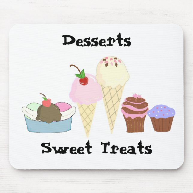 Dessert and Sweet Treats Mouse Mat (Front)