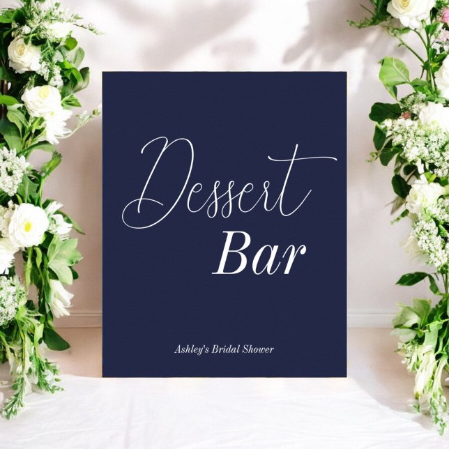 Dessert Bar Blue White Wedding  Poster (Creator Uploaded)