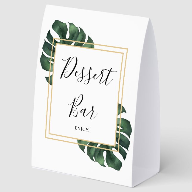 Dessert Bar Monstera Leaf Wedding  (Front)