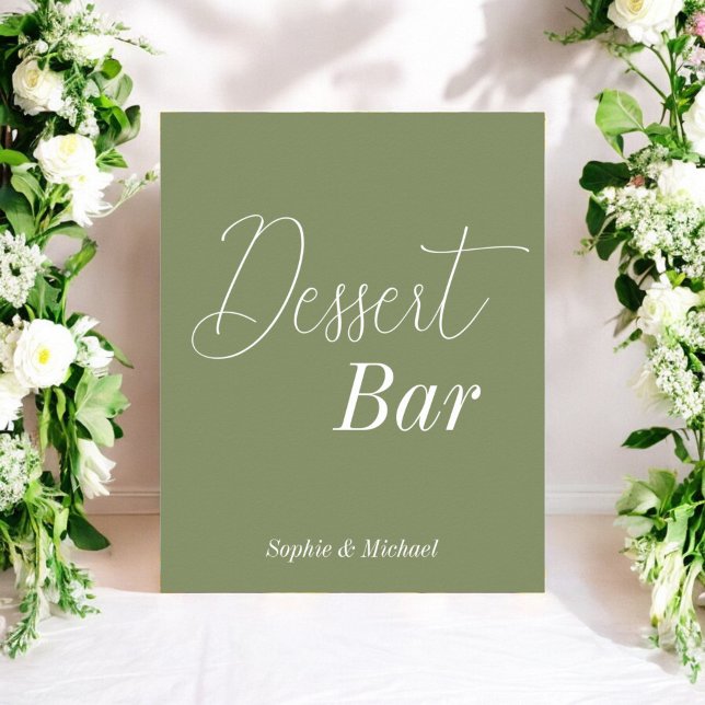 Dessert Bar Sage Green Baby Shower Wedding Poster (Creator Uploaded)