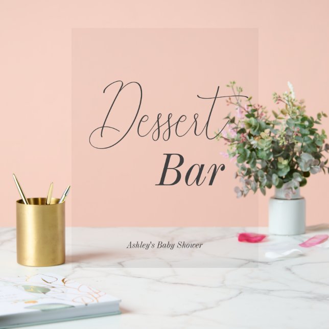 Dessert Bar Wedding Baby Shower Acrylic Sign (Wedding)