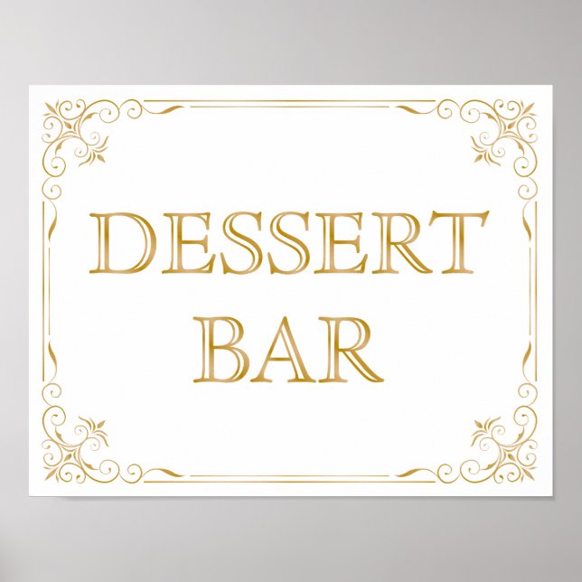 Dessert Bar Wedding Sign | Modern Calligraphy (Front)