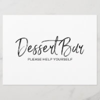 "Dessert bar" Wedding Sign | Stylish Hand Lettered