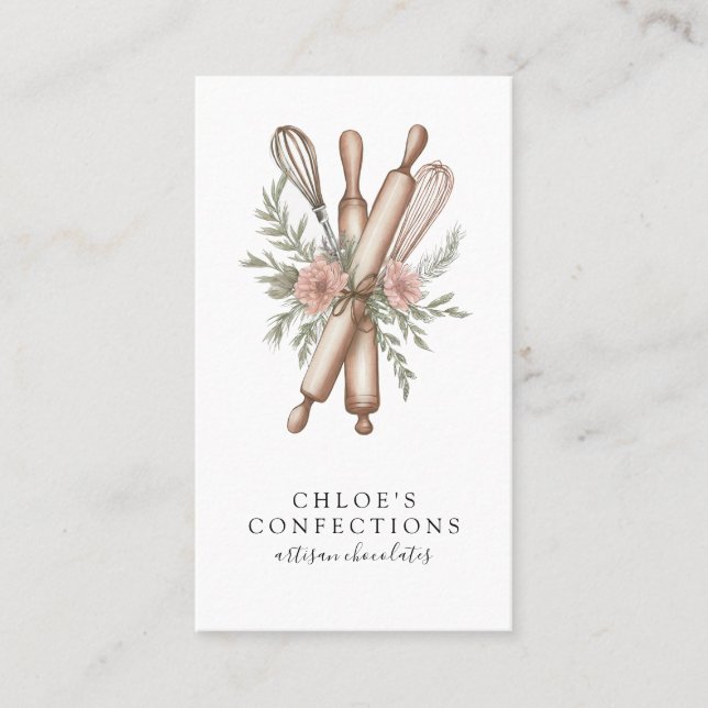 Dessert Caterer Baker's Tools Business Card (Front)