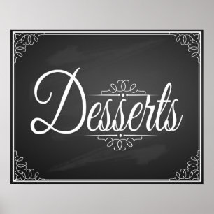 Dessert  chalkboard sign for wedding print