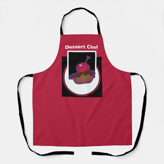 Dessert Chef Dk Red   Apron (Front)