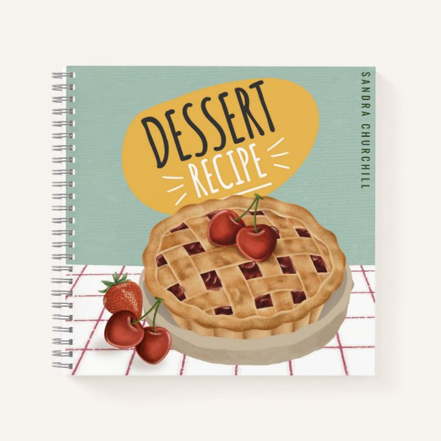 Dessert Cookbook Baked Goods Recipe Personalised Notebook (Front)