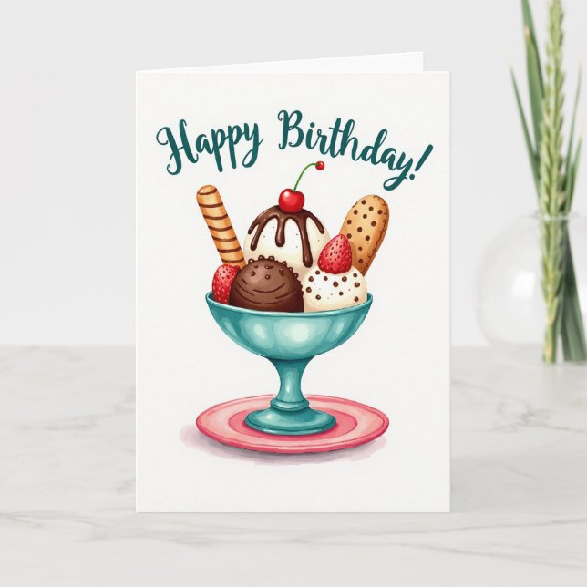 Dessert Delight Birthday Card (Front)