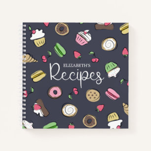 Dessert Doodles   Baked Goods Recipes   Name Notebook