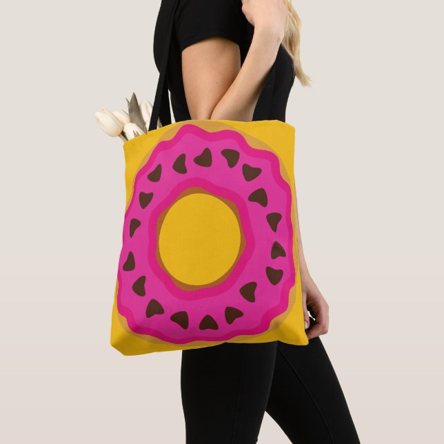 Dessert,Doughnut,Doughnut with Glaze and choco,Mod Tote Bag (Close Up)