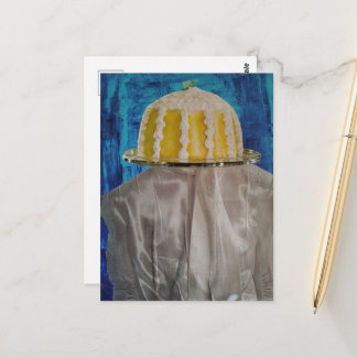 Dessert From 1972 Head Fashion Surreal Lady Postcard