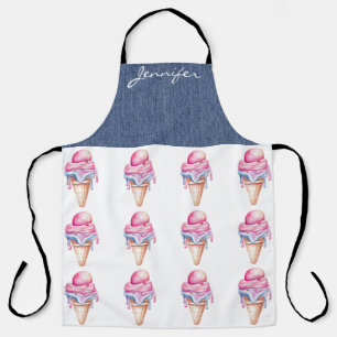 Dessert Ice Cream Cone All-Over Print Apron