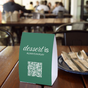 Dessert Is Always In Play Green Golf QR code