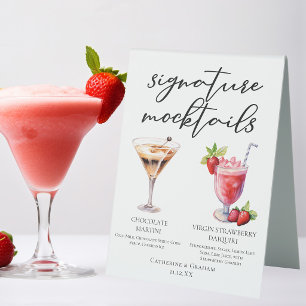 Dessert Mocktails Chocolate Martini Strawberry