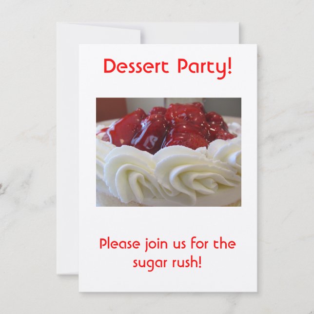Dessert Party Invitation (Front)