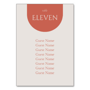 Dessert Rose Modern Wedding Table Seating Chart Table Number