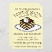 Dessert Social Bake Sale Tiramisu Italian Food Invitation (Front/Back)