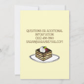 Dessert Social Bake Sale Tiramisu Italian Food Invitation (Back)