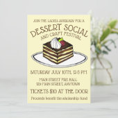 Dessert Social Bake Sale Tiramisu Italian Food Invitation (Standing Front)