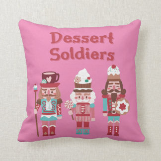 Dessert Soldier Nutcrackers Throw Pillow