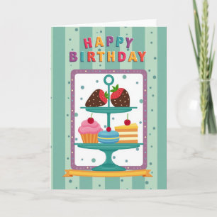 Dessert Stand Birthday Card
