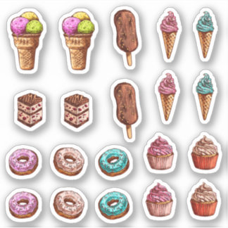 Dessert stickers