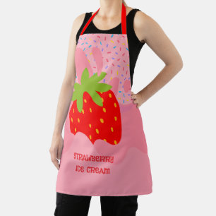 Dessert, Strawberry Ice Cream, Rainbow Sprinkle Apron