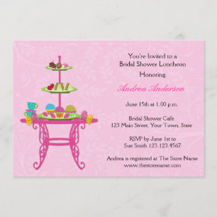 Dessert Table, Pink, Bridal Shower Invitation