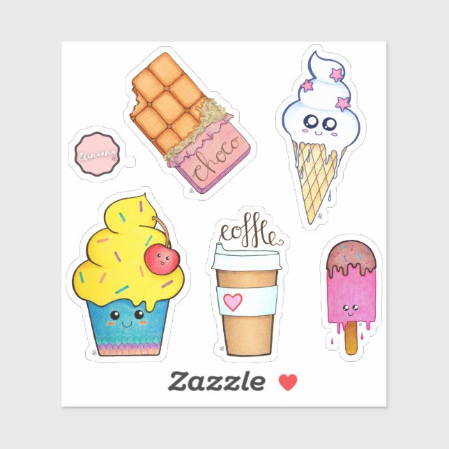 Dessert Time - Cute Cartoon Sweet Treats (Sheet)