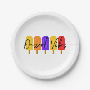 Dessert Vibes Dessert Plates and Bowls, Disposable