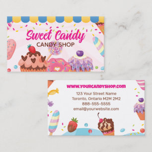 Desserts and Candies Business Card   Candy Shop