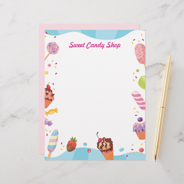 Desserts and Candies Letterhead (Front/Back In Situ)