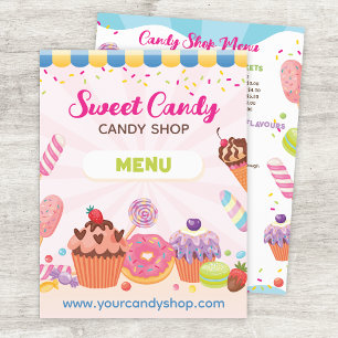 Desserts and Candies Menu Flyer Template