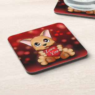 Dessous-de-verre Le chiot t'aime Coaster