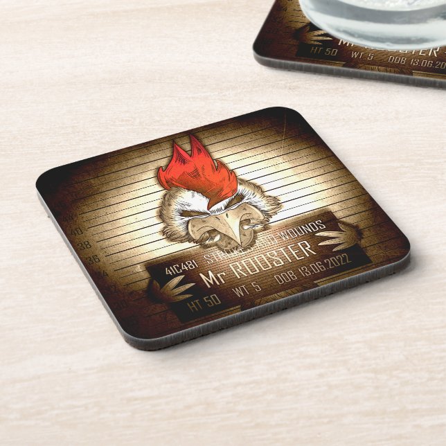 Dessous-de-verre Mr Rooster Vintage Coaster (Left Side)