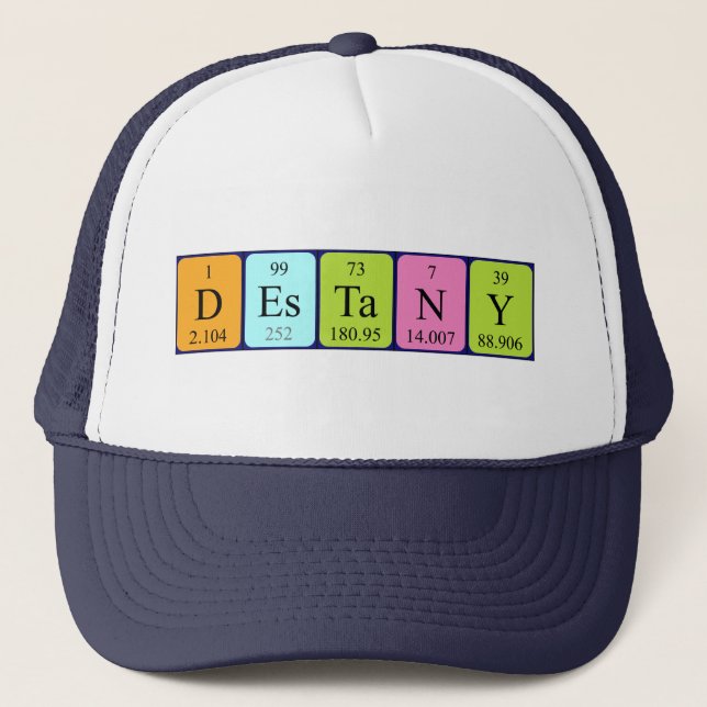 Destany periodic table name hat (Front)